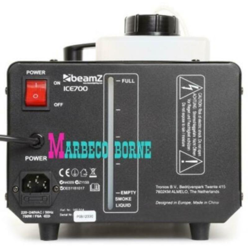 Rookmachine ijsgekoeld met afstandsbediening, ICE700 fogger