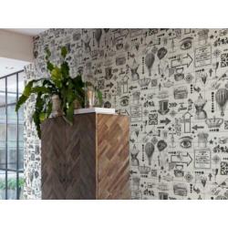 CREME MIDTOWN BEHANG - BN Wallcoverings Riviera Maison