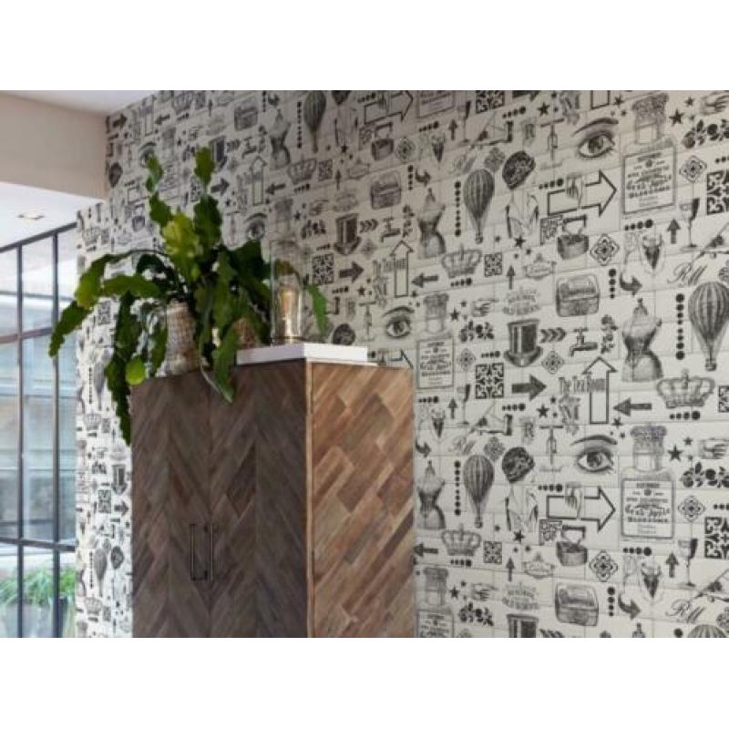 CREME MIDTOWN BEHANG - BN Wallcoverings Riviera Maison
