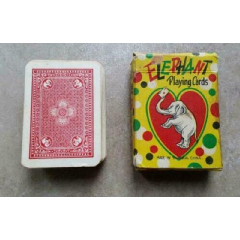 904. Antiek pakje speelkaarten mini Elephant playing Cards