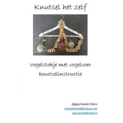 Vogelstokje, fûgelstokje, vogel voeder kapstok, buiten nieuw