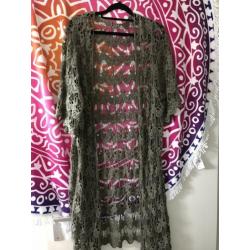 Boho bohemian groen tuniek blouse one size