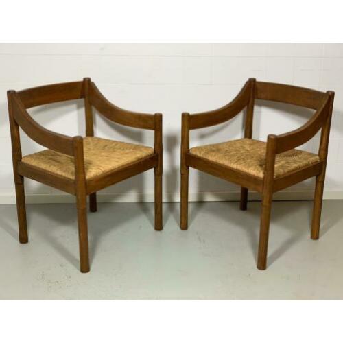 Set Vico Magistretti Carimate stoelen, Cassina