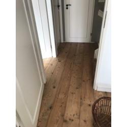 Brocante geleefde vloerdelen hout grenen 12m2