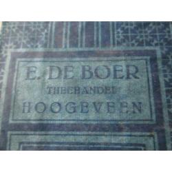 0411) originele verpakking thee e. de boer hoogeveen 1929