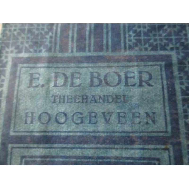 0411) originele verpakking thee e. de boer hoogeveen 1929