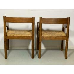 Set Vico Magistretti Carimate stoelen, Cassina