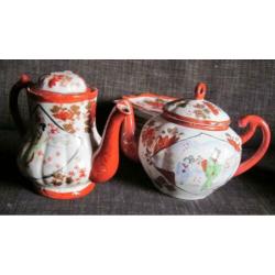 oud servies mosa decor 130 antiek theeservies chinois kutani