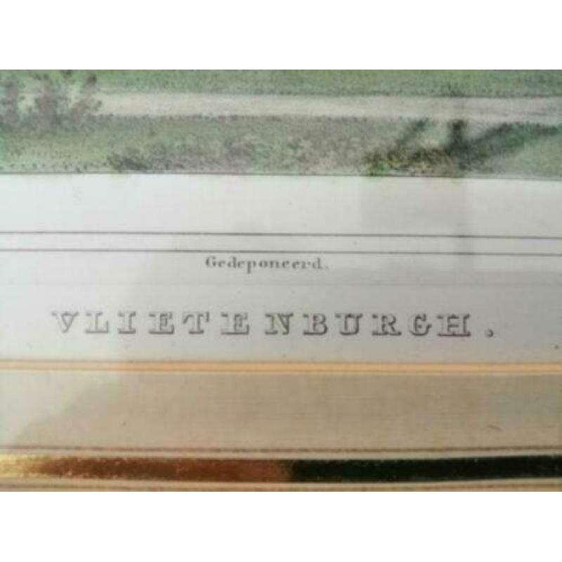 Litho Vlietenburgh Voorburg van P. J. Lutgers.