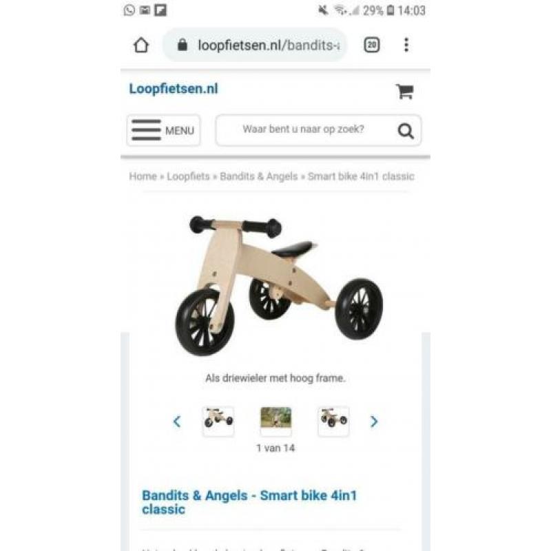 Bandits and angels loopfiets 3 in 1
