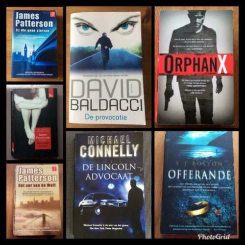 Thrillers. Baldacci, Patterson, Connelly, Bolton, Hurwitz