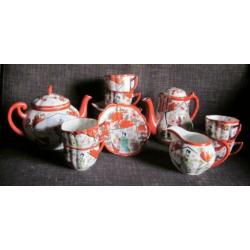 oud servies mosa decor 130 antiek theeservies chinois kutani