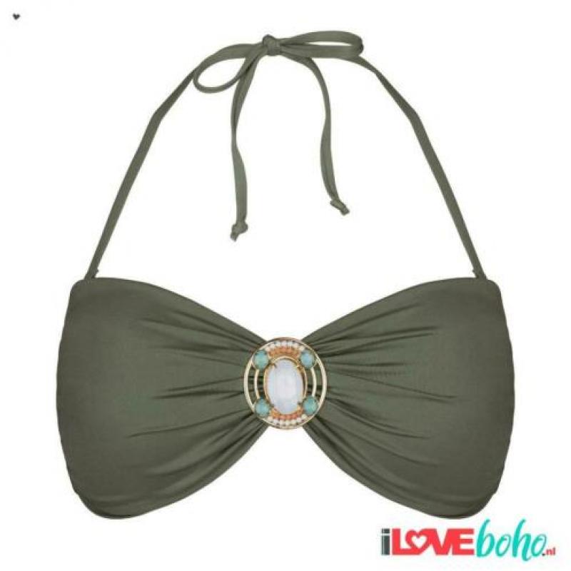 BOHO bikini top iconic bandeau Olive groen M/L/XXL
