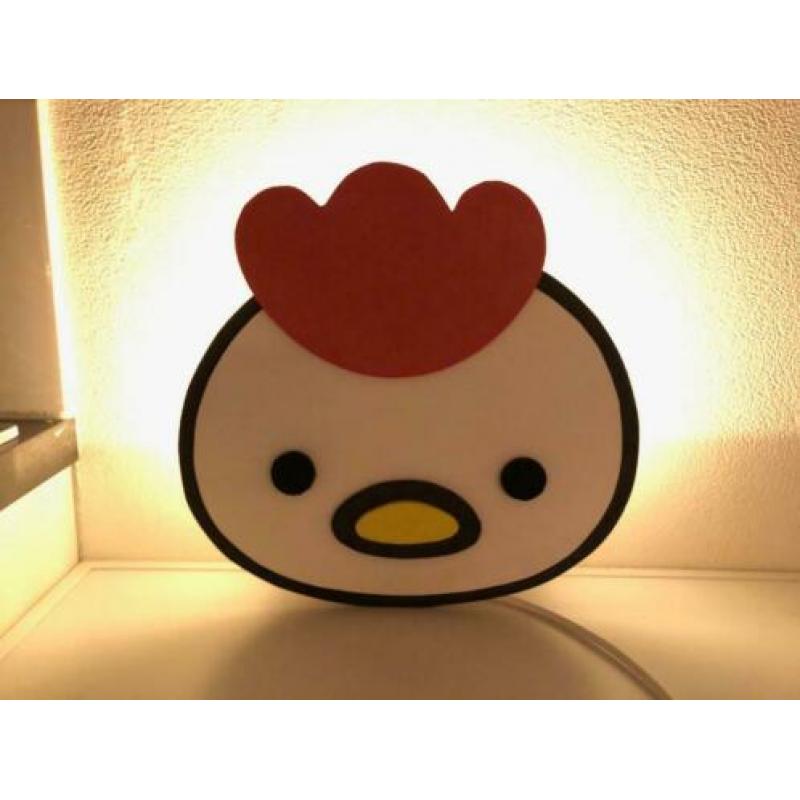 Lamp voor kinderkamer muurlamp kip emoji