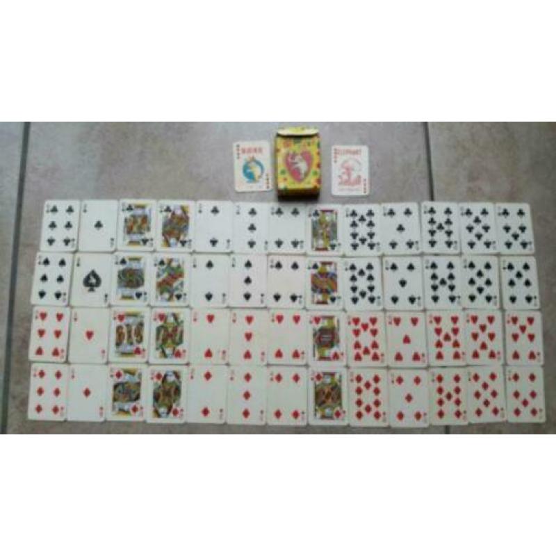 904. Antiek pakje speelkaarten mini Elephant playing Cards