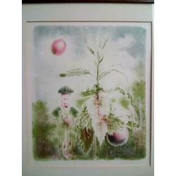 Wout Muller (1946-2000) - kleuren lithografie - zonder titel