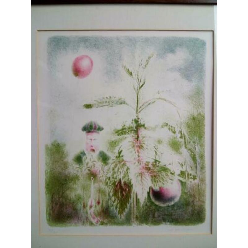 Wout Muller (1946-2000) - kleuren lithografie - zonder titel