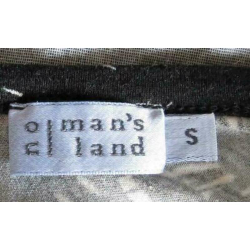 No man's land v-hals top zwart wit maat S maat 36
