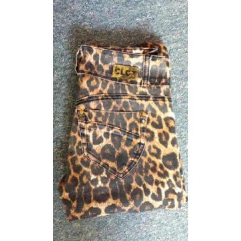 Coolcat skinny dames tijgerprint spijkerbroek met stretch