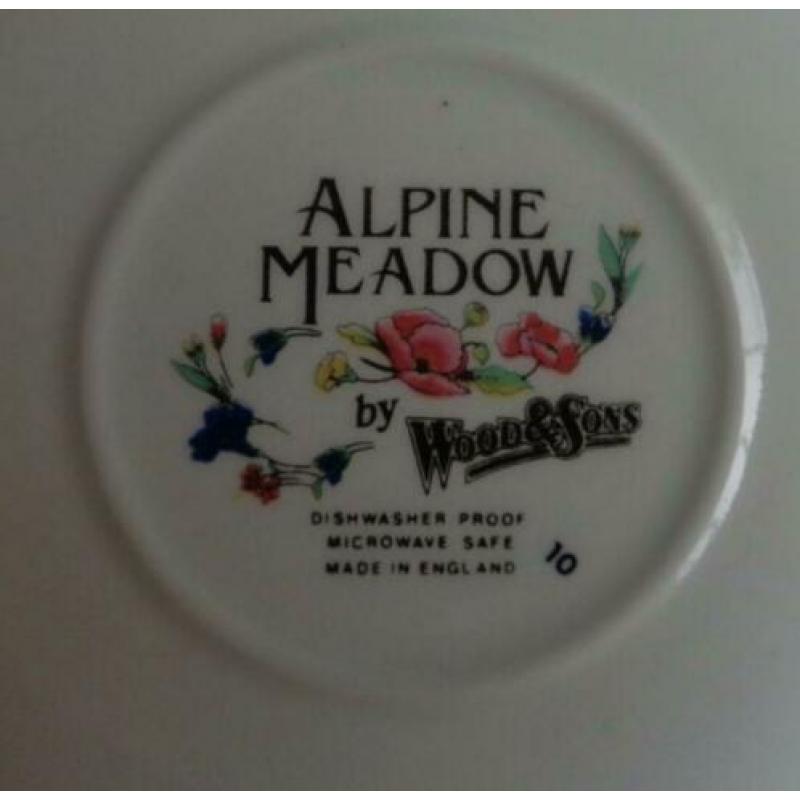 WOOD & SONS ALPINE MEADOW 4x kop en schotel H6,5xO9cm 20cl c