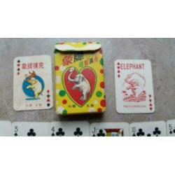 904. Antiek pakje speelkaarten mini Elephant playing Cards