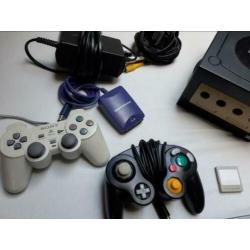 Gamecube met controllers en spellen