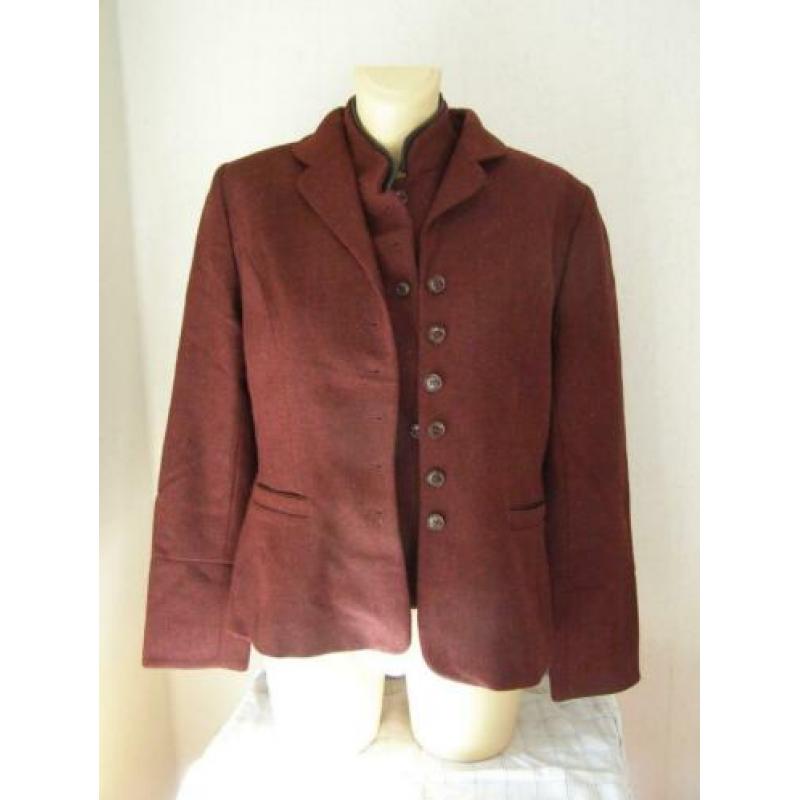 Pulls Colbert + Gilet Bruin/Rode kleur dik MT 40 / 42 = M/ L
