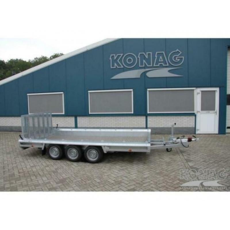 Hulco tridemas machinetransporter / transportaanhangwagen
