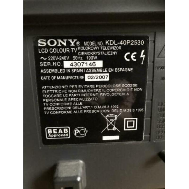 Sony bravia KDL-40P2530 40 inch LCD-TV