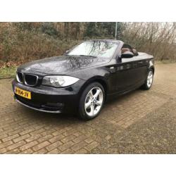 BMW 1-Serie High Executive 2.0 118I Cabrio 2008 Zwart