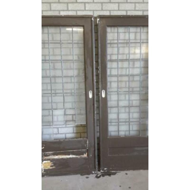 Ensuite glas in lood deuren jaren 30