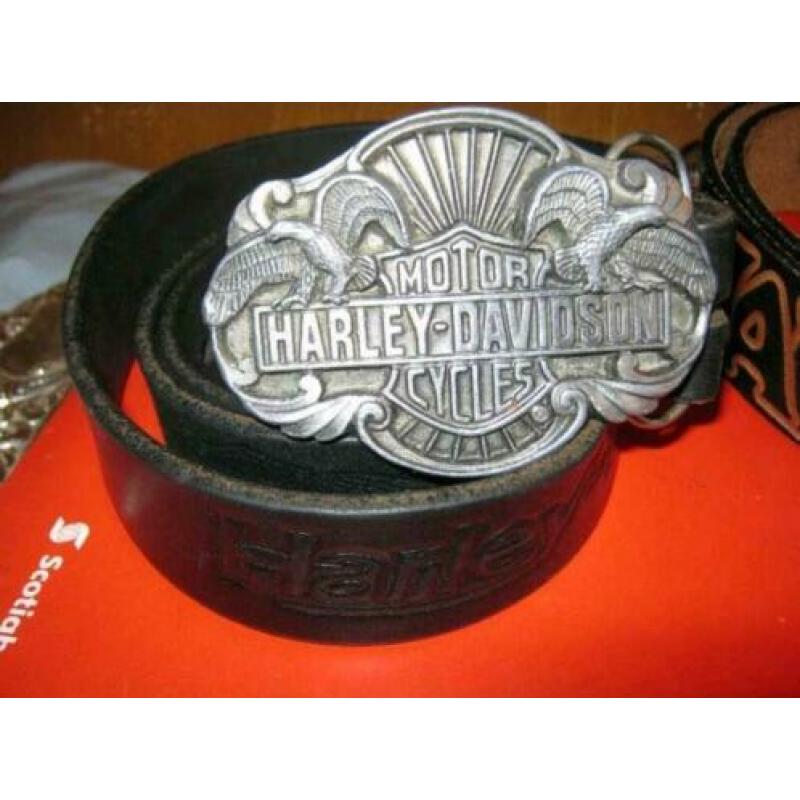 Harley Davidson Leather belt & Buckle Harmony Design USA