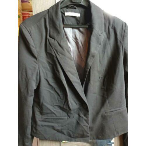 Blazer zwart en grijs.
