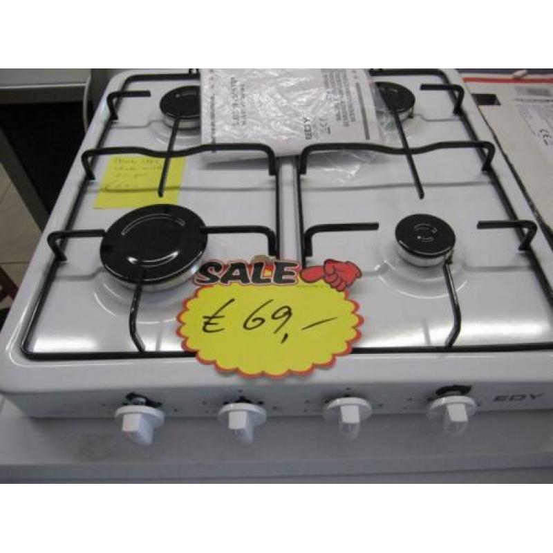 Nieuwe 90 cm brede RVS fornuizen met hete lucht oven 499 eur