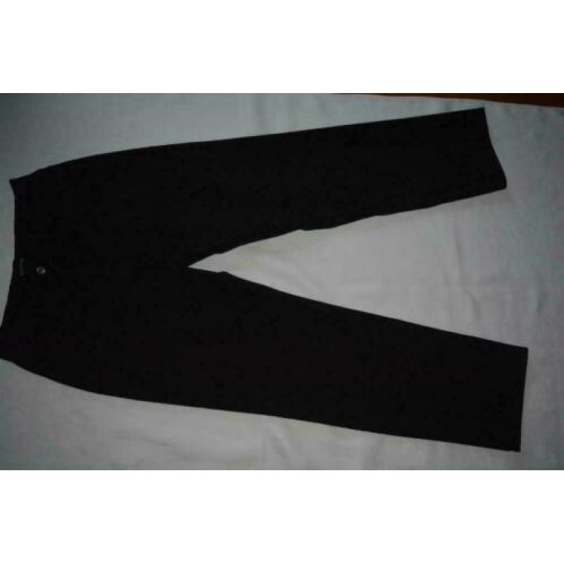 bianca, mooi zwart stretch katoenen pantalon, mt 40