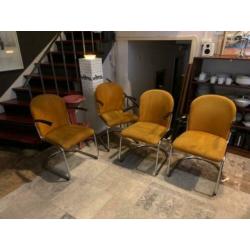 mooie Dutch Originals Gispen 413 eettafel stoelen design