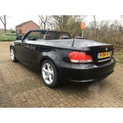 BMW 1-Serie High Executive 2.0 118I Cabrio 2008 Zwart
