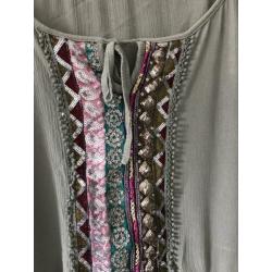 Boho bohemian groen tuniek blouse one size