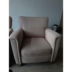 Fauteuil 2 stuks, taupe - beige, in goede staat