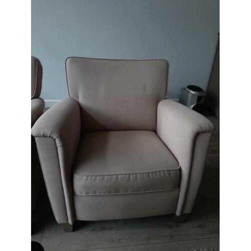 Fauteuil 2 stuks, taupe - beige, in goede staat