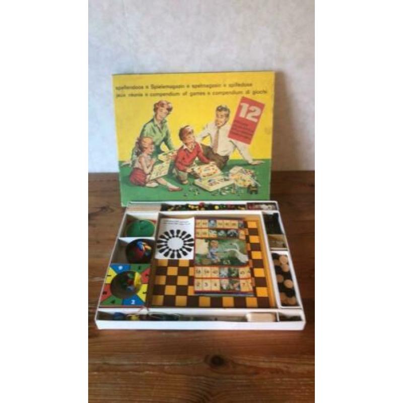 Brocante spellendoos - 12 spellen