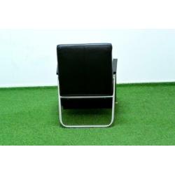??Als NIEUW! zwarte leren Topform design fauteuil