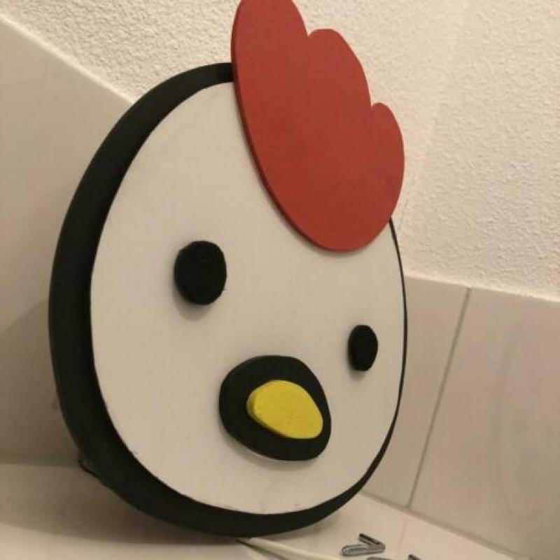 Lamp voor kinderkamer muurlamp kip emoji