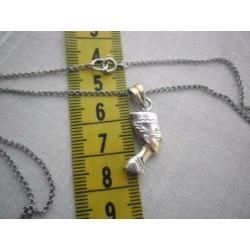 zilveren ketting met Nefertiti hanger [031]
