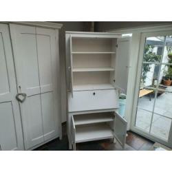 Bureau secretaire met opbouw Hemnes van Ikea