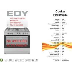 Nieuwe 90 cm brede RVS fornuizen met hete lucht oven 499 eur