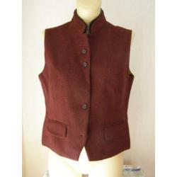 Pulls Colbert + Gilet Bruin/Rode kleur dik MT 40 / 42 = M/ L