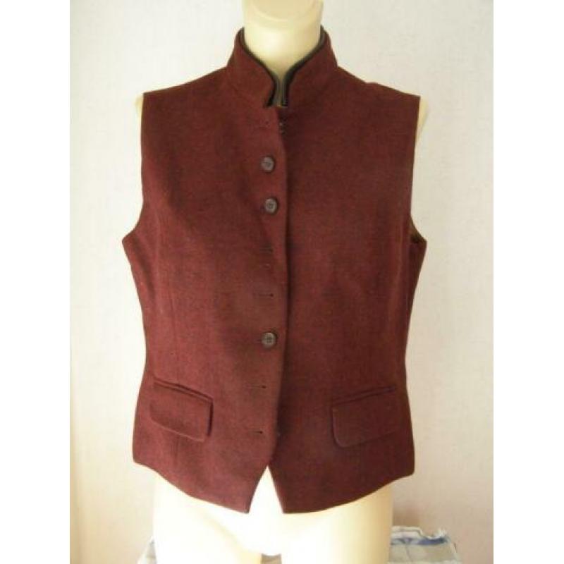 Pulls Colbert + Gilet Bruin/Rode kleur dik MT 40 / 42 = M/ L