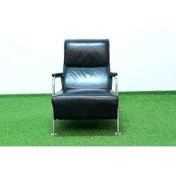 ??Als NIEUW! zwarte leren Topform design fauteuil
