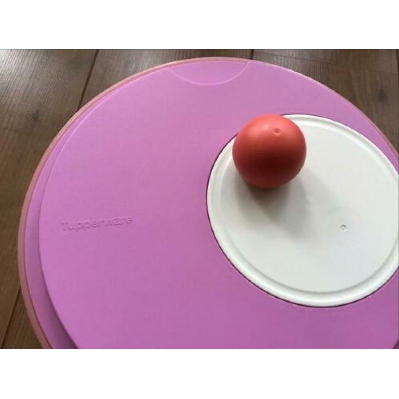 TUPPERWARE SLACENTRIFUGE / SLASLINGER, nieuw, roos wit kleur